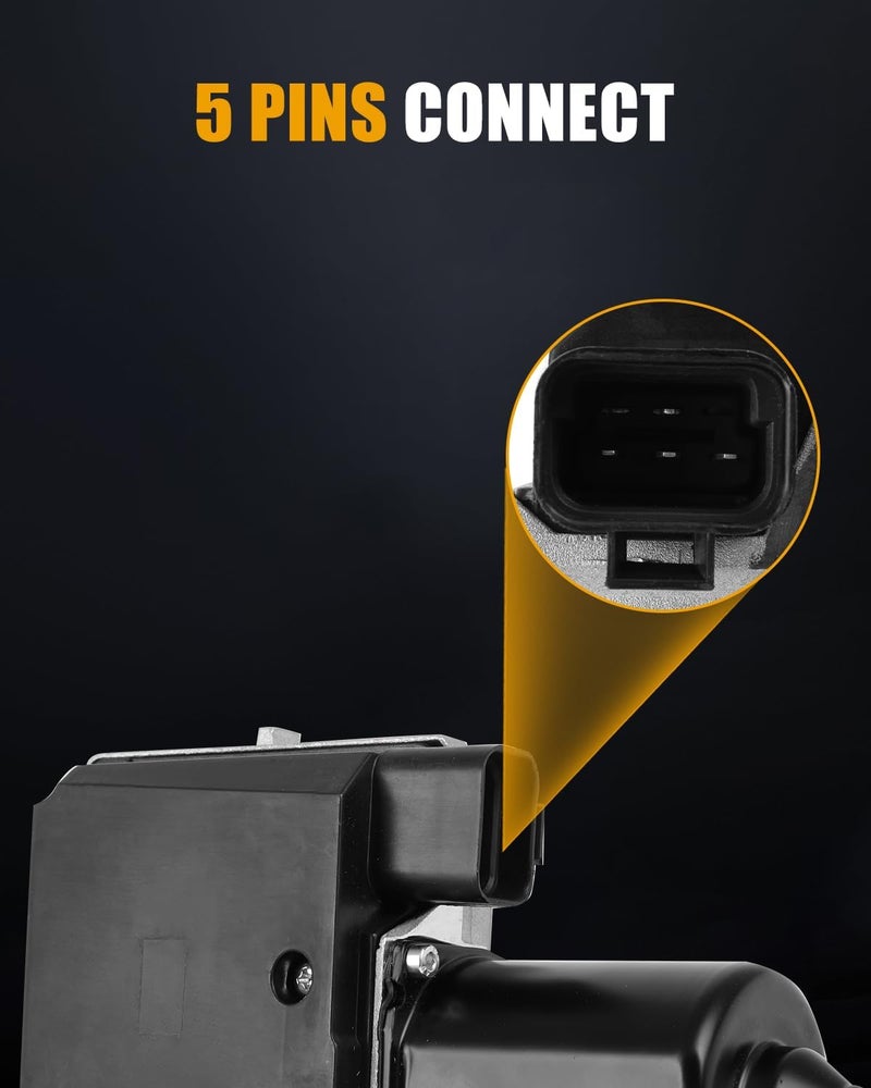 ROADFAR High-Efficiency Front Windshield Wiper Motor - 12V, 5 Pins, Fit for 1995-1997 For Chevrolet Cavalier & For Pontiac Sunfire - Replaces OEM #12363317 - Easy Installation - Image 5